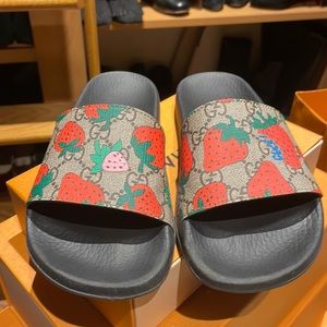 Gucci Strawberry Slides
